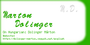 marton dolinger business card